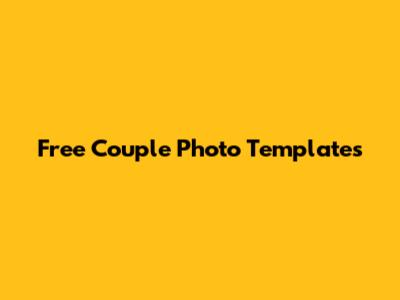Free Couple Photo Templates