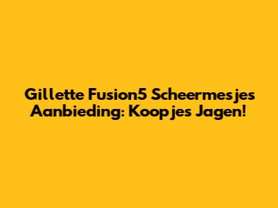 Gillette Fusion5 Scheermesjes Aanbieding: Koopjes Jagen!