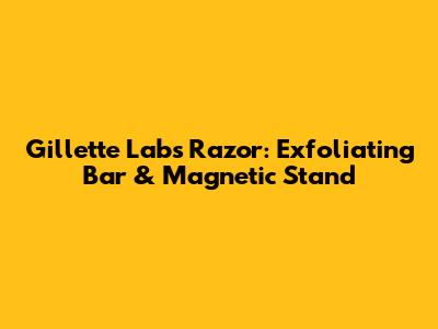 Gillette Labs Razor: Exfoliating Bar & Magnetic Stand