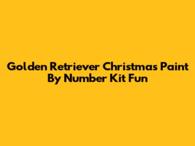 Golden Retriever Christmas Paint By Number Kit Fun