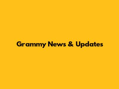 Grammy News & Updates