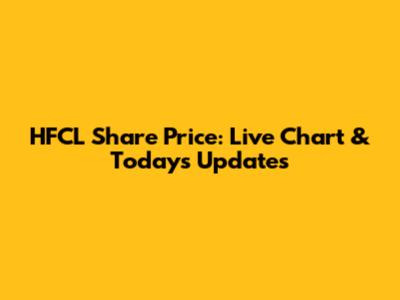 HFCL Share Price: Live Chart & Today's Updates