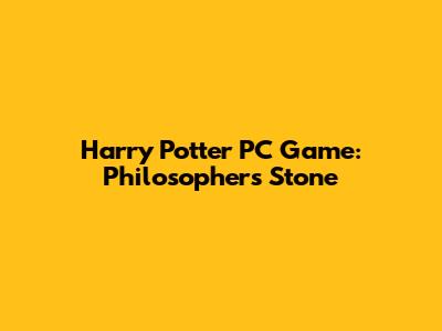 Harry Potter PC Game: Philosopher's Stone