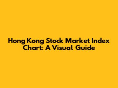 Hong Kong Stock Market Index Chart: A Visual Guide
