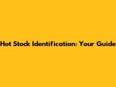 Hot Stock Identification: Your Guide