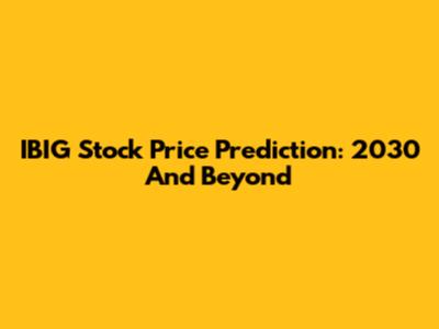 IBIG Stock Price Prediction: 2030 And Beyond