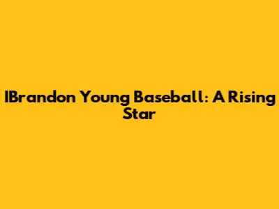 IBrandon Young Baseball: A Rising Star