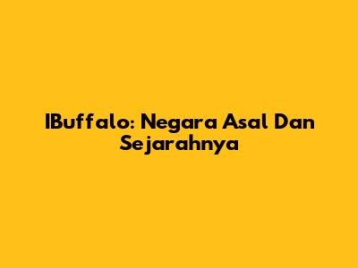 IBuffalo: Negara Asal Dan Sejarahnya