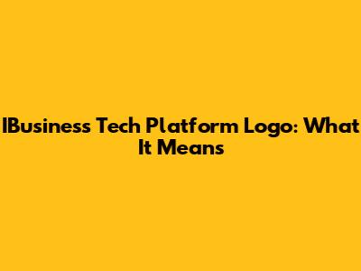 IBusiness Tech Platform Logo: What It Means