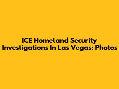 ICE Homeland Security Investigations In Las Vegas: Photos