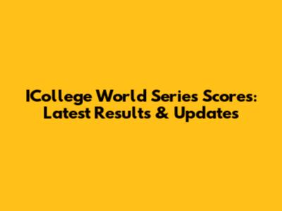 ICollege World Series Scores: Latest Results & Updates