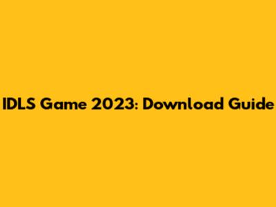 IDLS Game 2023: Download Guide