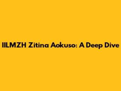 IILMZH Zitina Aokuso: A Deep Dive