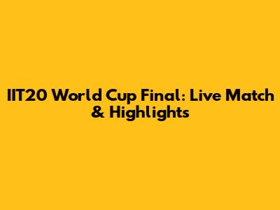 IIT20 World Cup Final: Live Match & Highlights