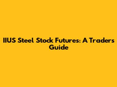 IIUS Steel Stock Futures: A Trader's Guide