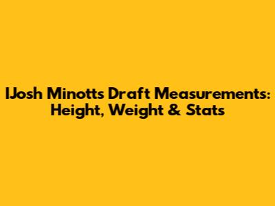 IJosh Minott's Draft Measurements: Height, Weight & Stats