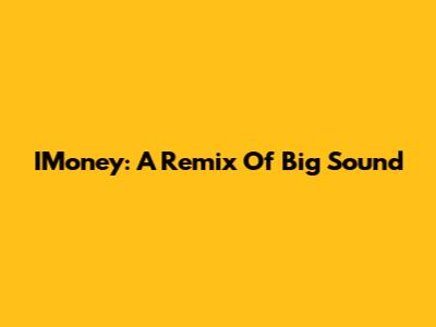 IMoney: A Remix Of Big Sound
