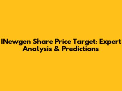 INewgen Share Price Target: Expert Analysis & Predictions