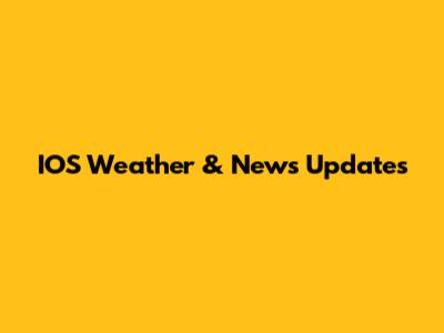 IOS Weather & News Updates