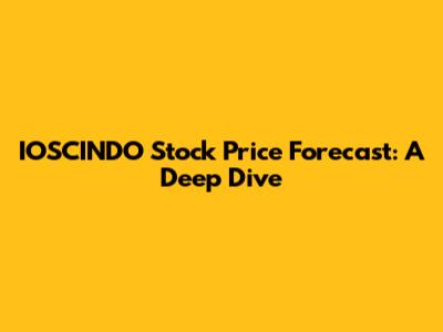 IOSCINDO Stock Price Forecast: A Deep Dive