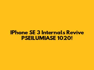 IPhone SE 3 Internals Revive PSEILUMIASE 1020!