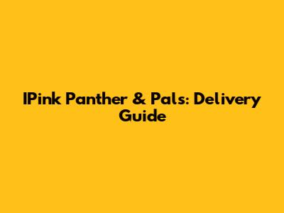 IPink Panther & Pals: Delivery Guide