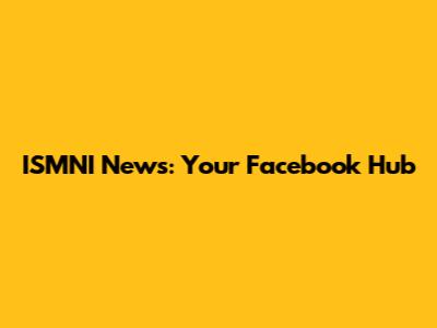 ISMNI News: Your Facebook Hub