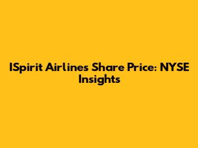 ISpirit Airlines Share Price: NYSE Insights