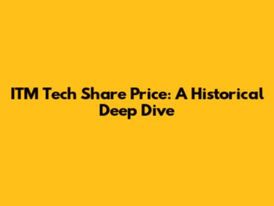 ITM Tech Share Price: A Historical Deep Dive