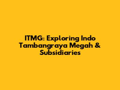 ITMG: Exploring Indo Tambangraya Megah & Subsidiaries
