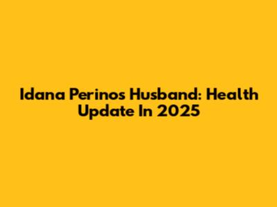 Idana Perino's Husband: Health Update In 2025
