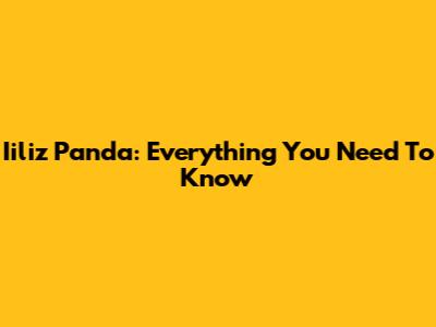 Iiliz Panda: Everything You Need To Know