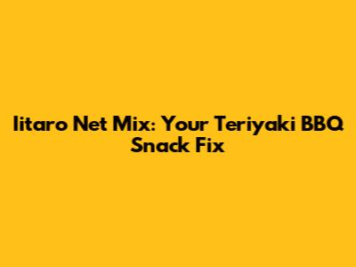 Iitaro Net Mix: Your Teriyaki BBQ Snack Fix