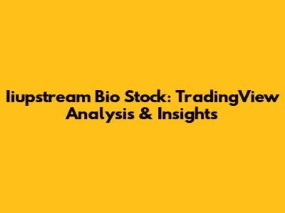 Iiupstream Bio Stock: TradingView Analysis & Insights