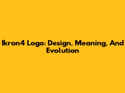 Ikron4 Logo: Design, Meaning, And Evolution
