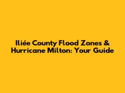 Iliée County Flood Zones & Hurricane Milton: Your Guide