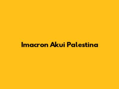 Imacron Akui Palestina
