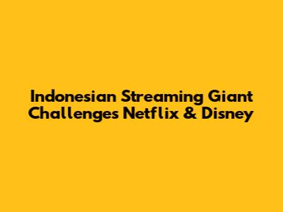 Indonesian Streaming Giant Challenges Netflix & Disney