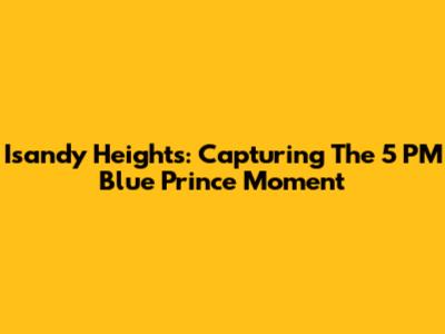 Isandy Heights: Capturing The 5 PM Blue Prince Moment