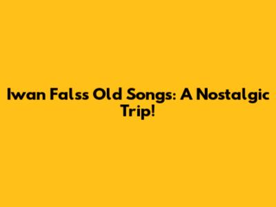 Iwan Fals's Old Songs: A Nostalgic Trip!