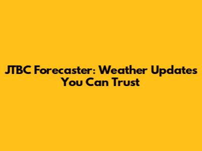 JTBC Forecaster: Weather Updates You Can Trust