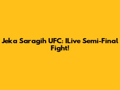 Jeka Saragih UFC: ILive Semi-Final Fight!