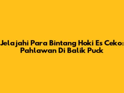 Jelajahi Para Bintang Hoki Es Ceko: Pahlawan Di Balik Puck
