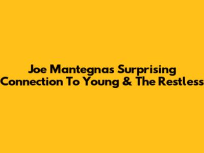 Joe Mantegna's Surprising Connection To Young & The Restless