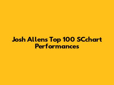 Josh Allen's Top 100 SCchart Performances