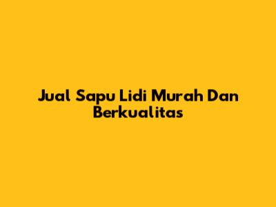 Jual Sapu Lidi Murah Dan Berkualitas