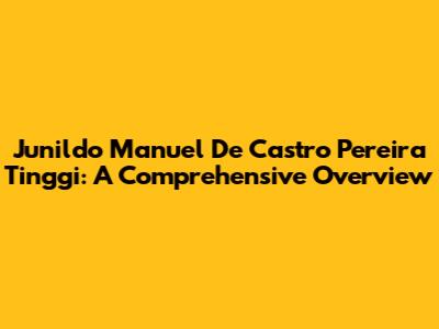Junildo Manuel De Castro Pereira Tinggi: A Comprehensive Overview