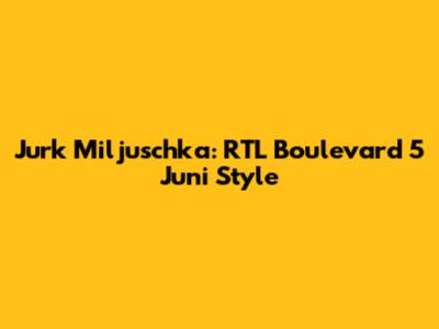 Jurk Miljuschka: RTL Boulevard 5 Juni Style