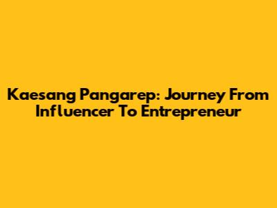 Kaesang Pangarep: Journey From Influencer To Entrepreneur