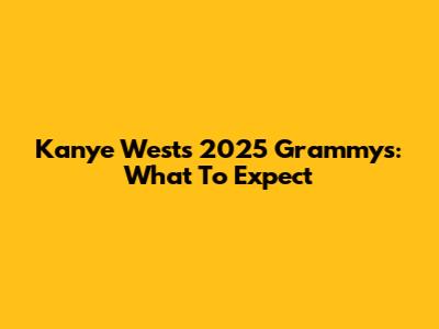 Kanye West's 2025 Grammys: What To Expect
